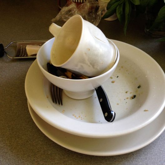 Hmmm, which comes first washing the dishes or doing some writing?